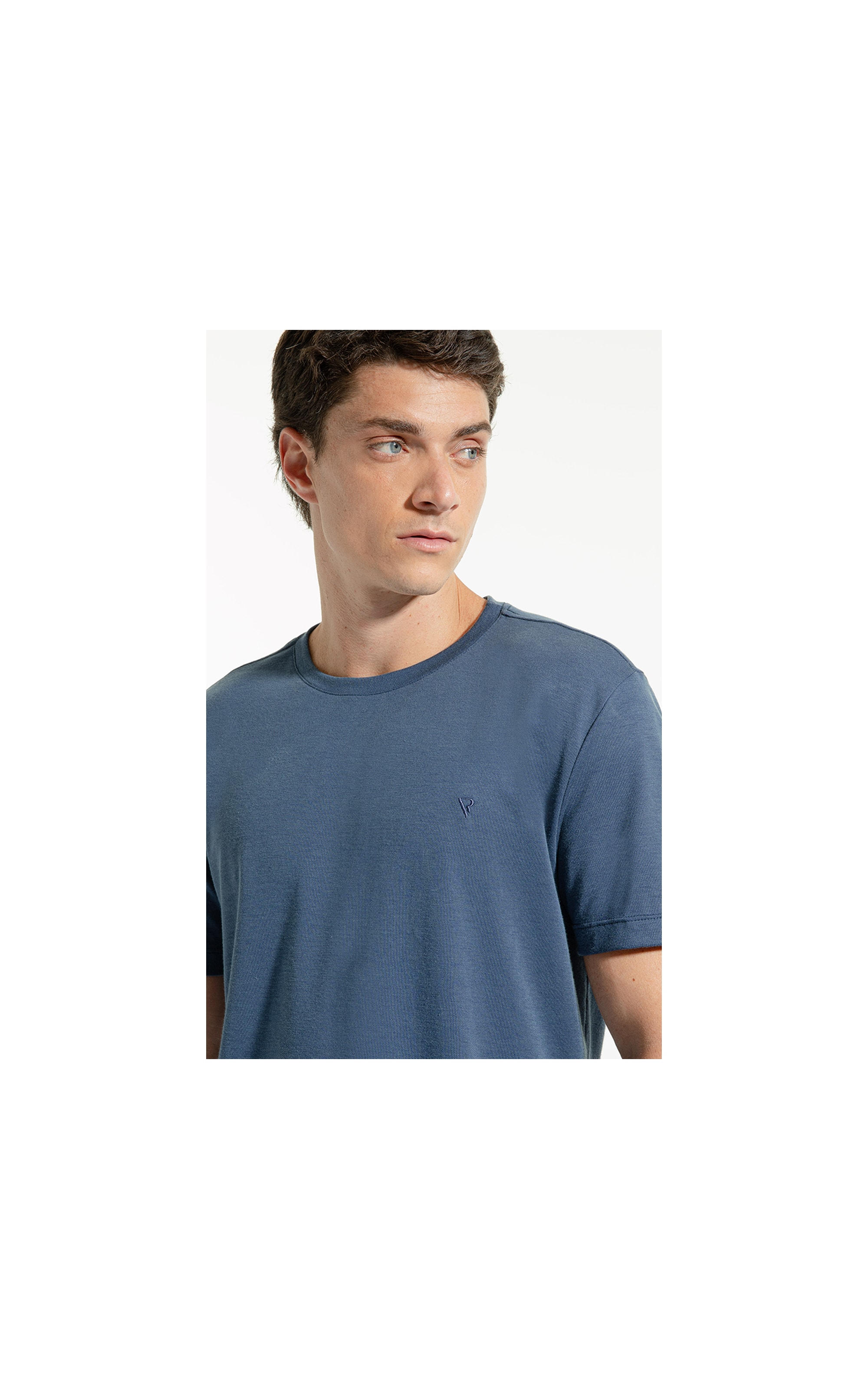 T-Shirt Interlock Pima Marinho