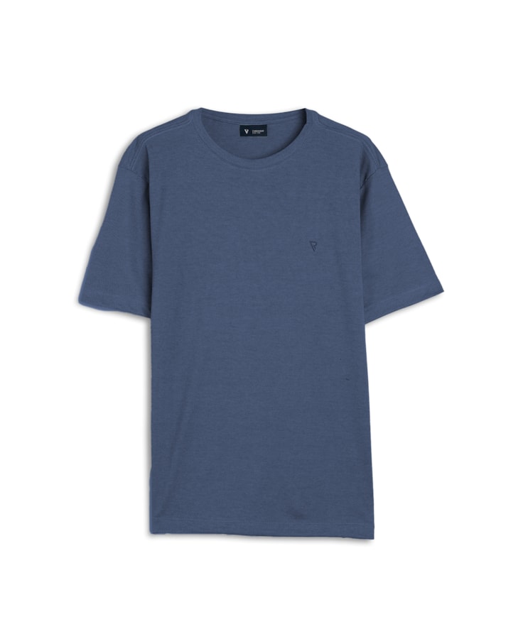 T-Shirt Interlock Pima Marinho Mescla