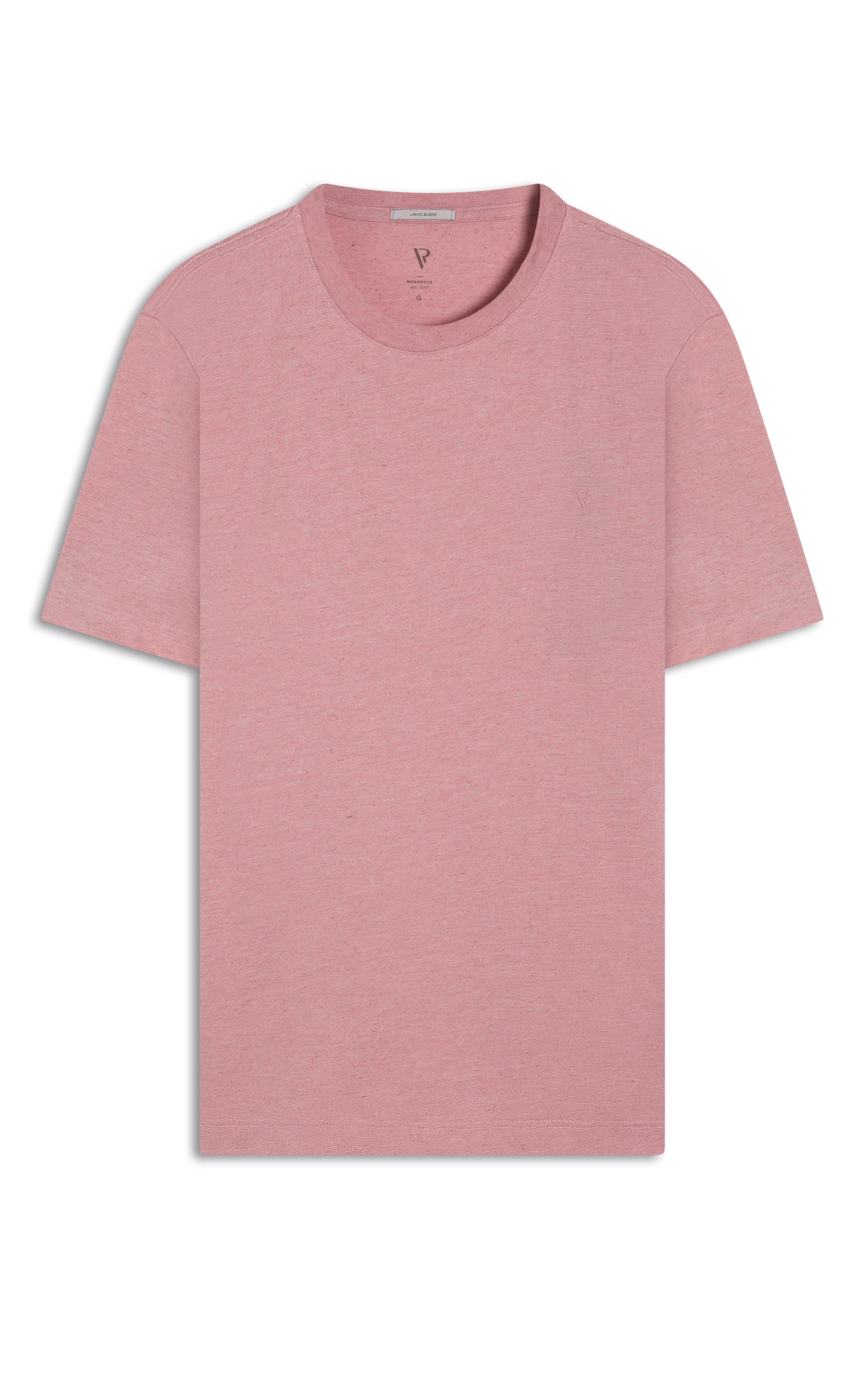 T-Shirt Linho Básica Rosa