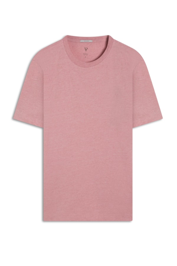T-Shirt Linho Básica Rosa