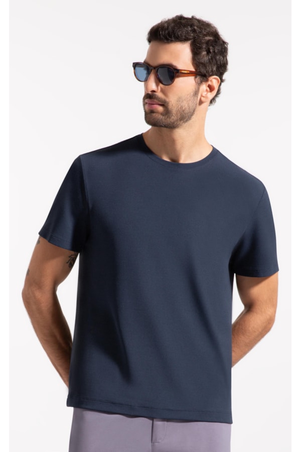 T-Shirt Malha Aston Dark Navy