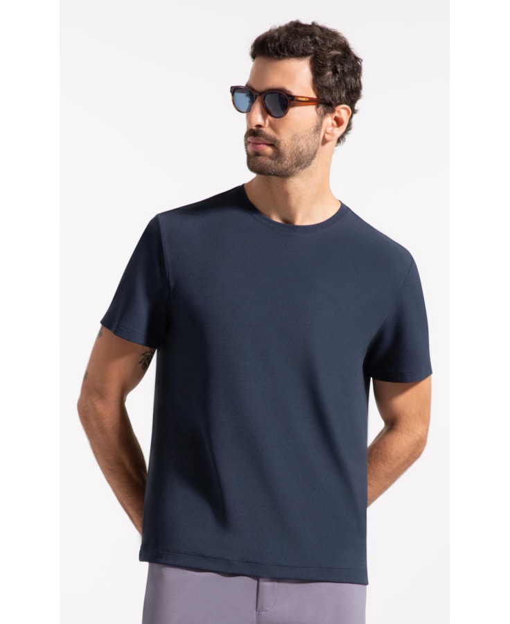 T-Shirt Malha Aston Dark Navy