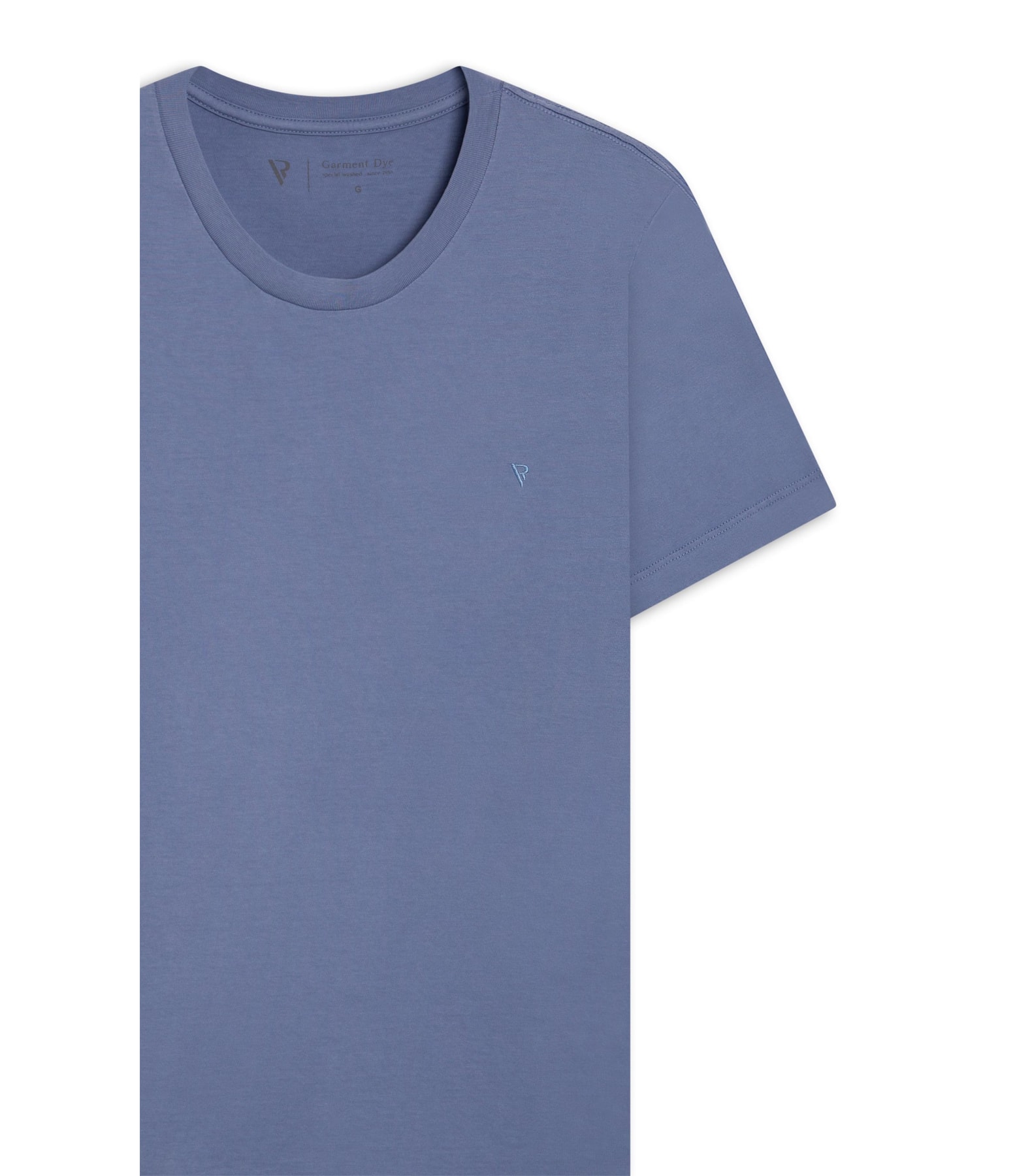 T-Shirt Malha Básica Azul Medio              