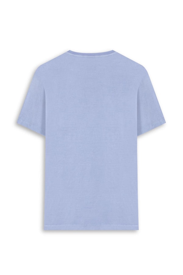 T-Shirt Malha Básica Azul Pervante