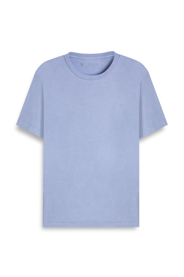 T-Shirt Malha Básica Azul Pervante