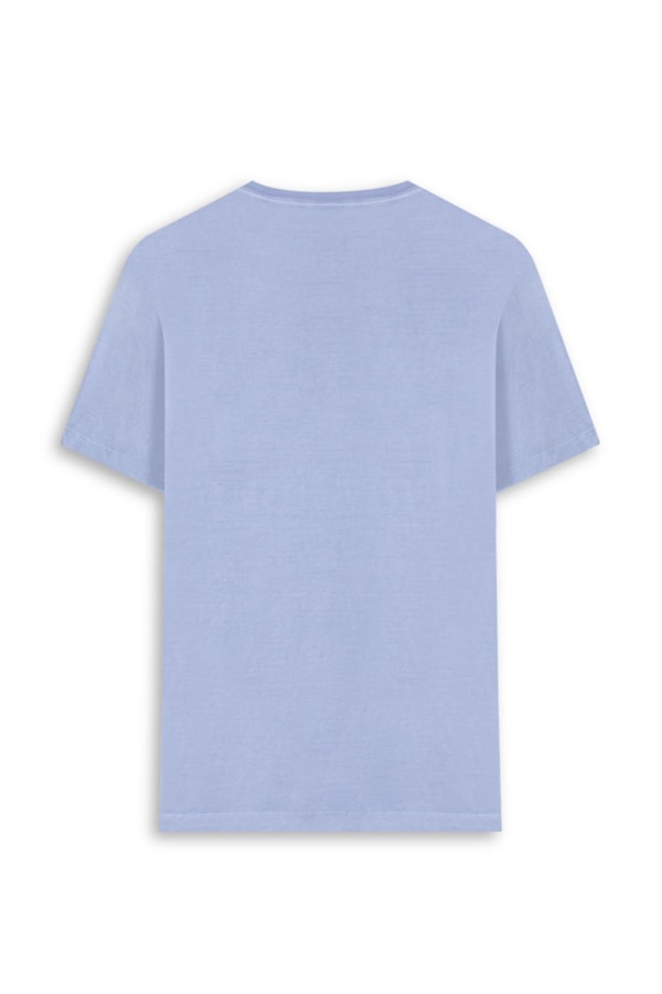 T-Shirt Malha Básica Azul Pervante