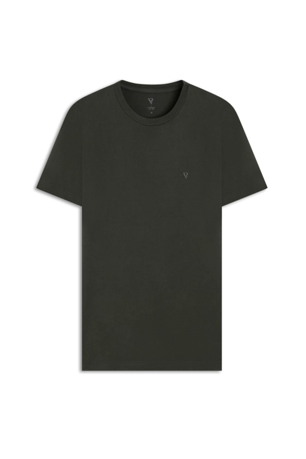 T-Shirt Malha Básica Musgo