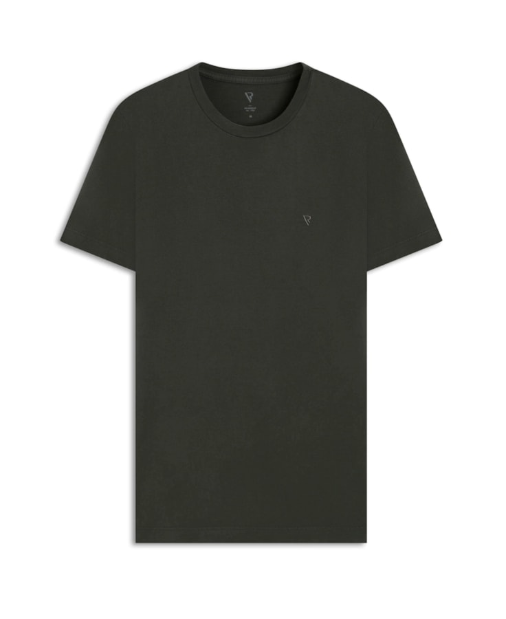 T-Shirt Malha Básica Musgo
