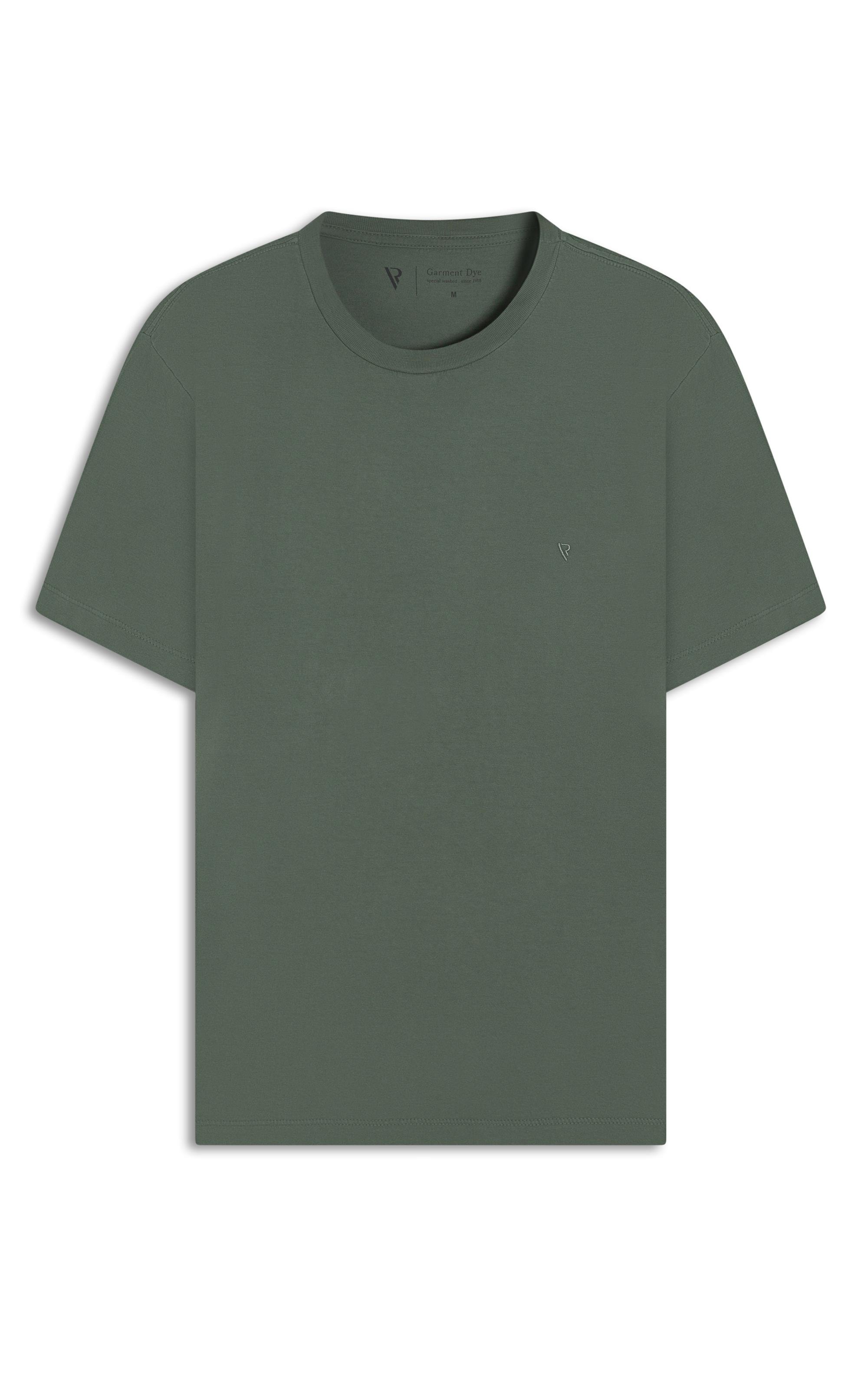 T-Shirt Malha Básica Verde Army