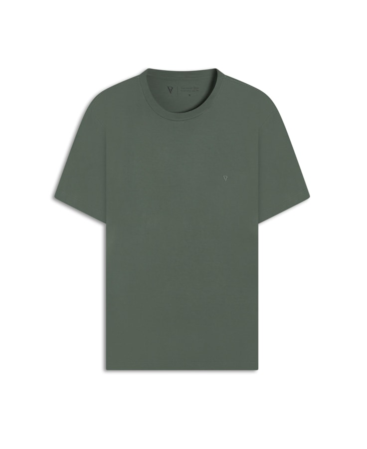 T-Shirt Malha Básica Verde Army