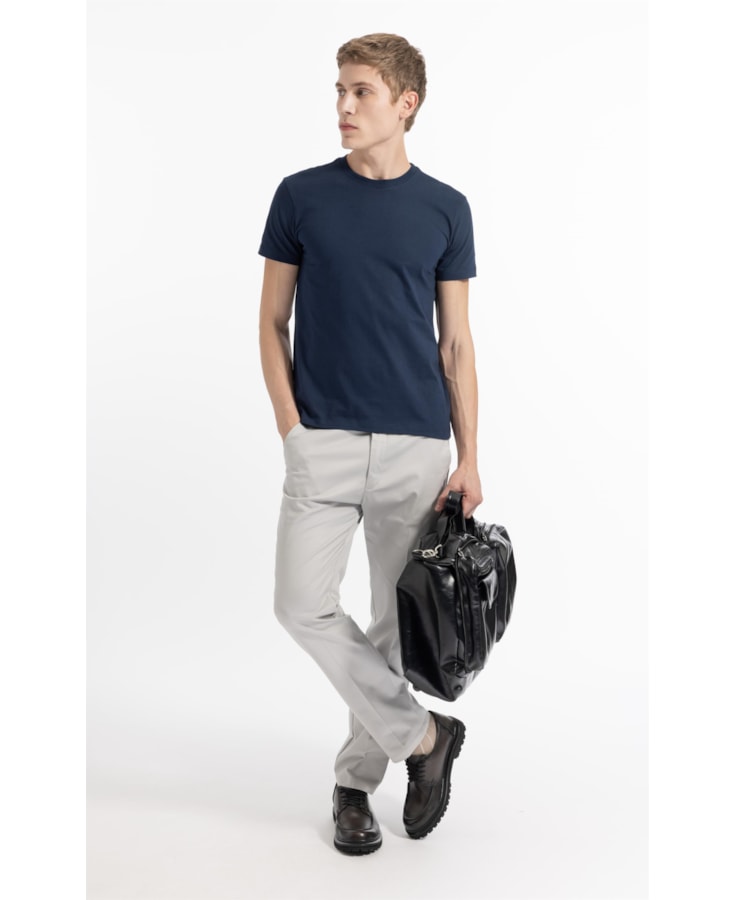 T-Shirt Mc Basic Cotton Ii Azul Medio
