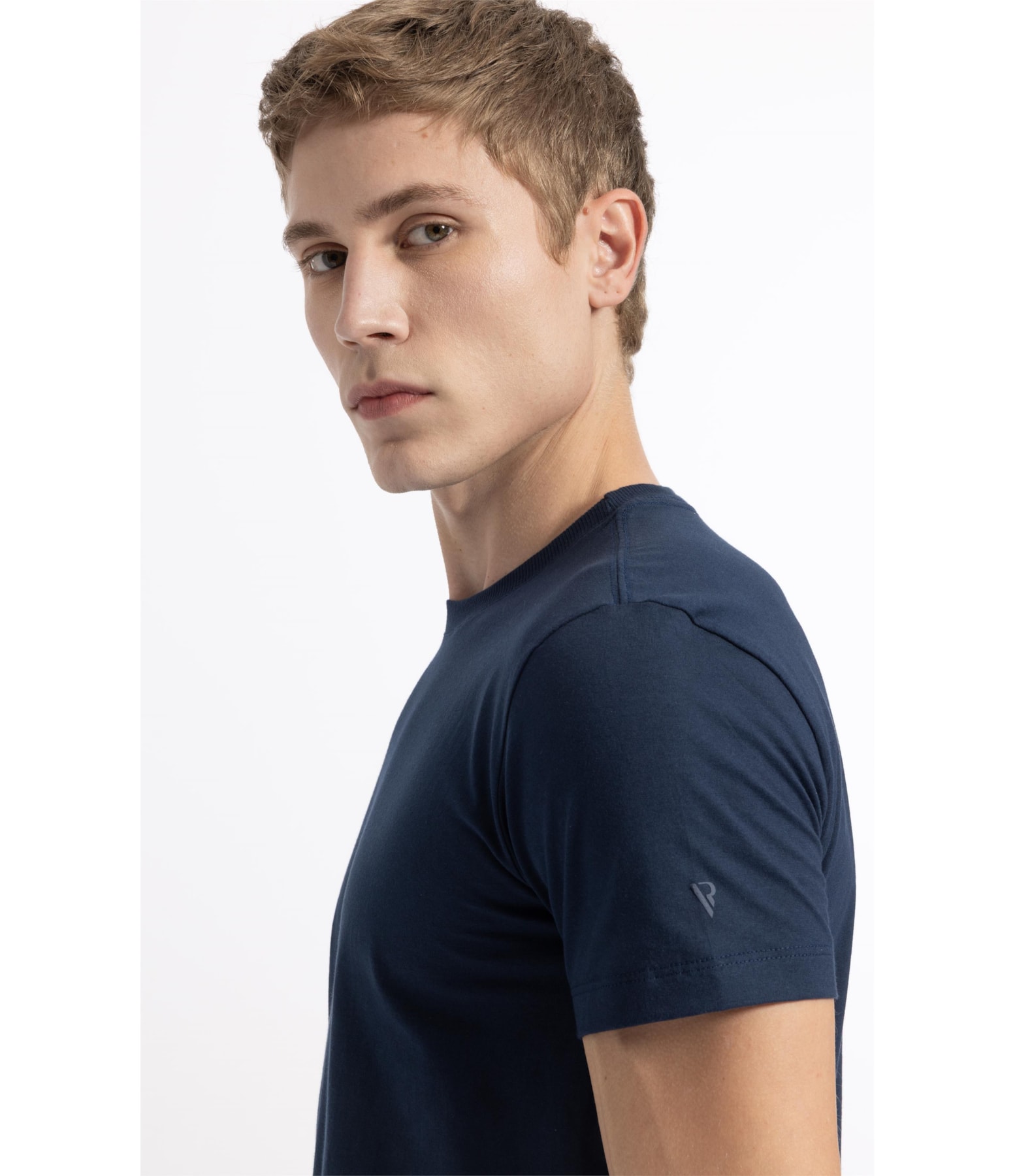 T-Shirt Mc Basic Cotton Ii Azul Medio