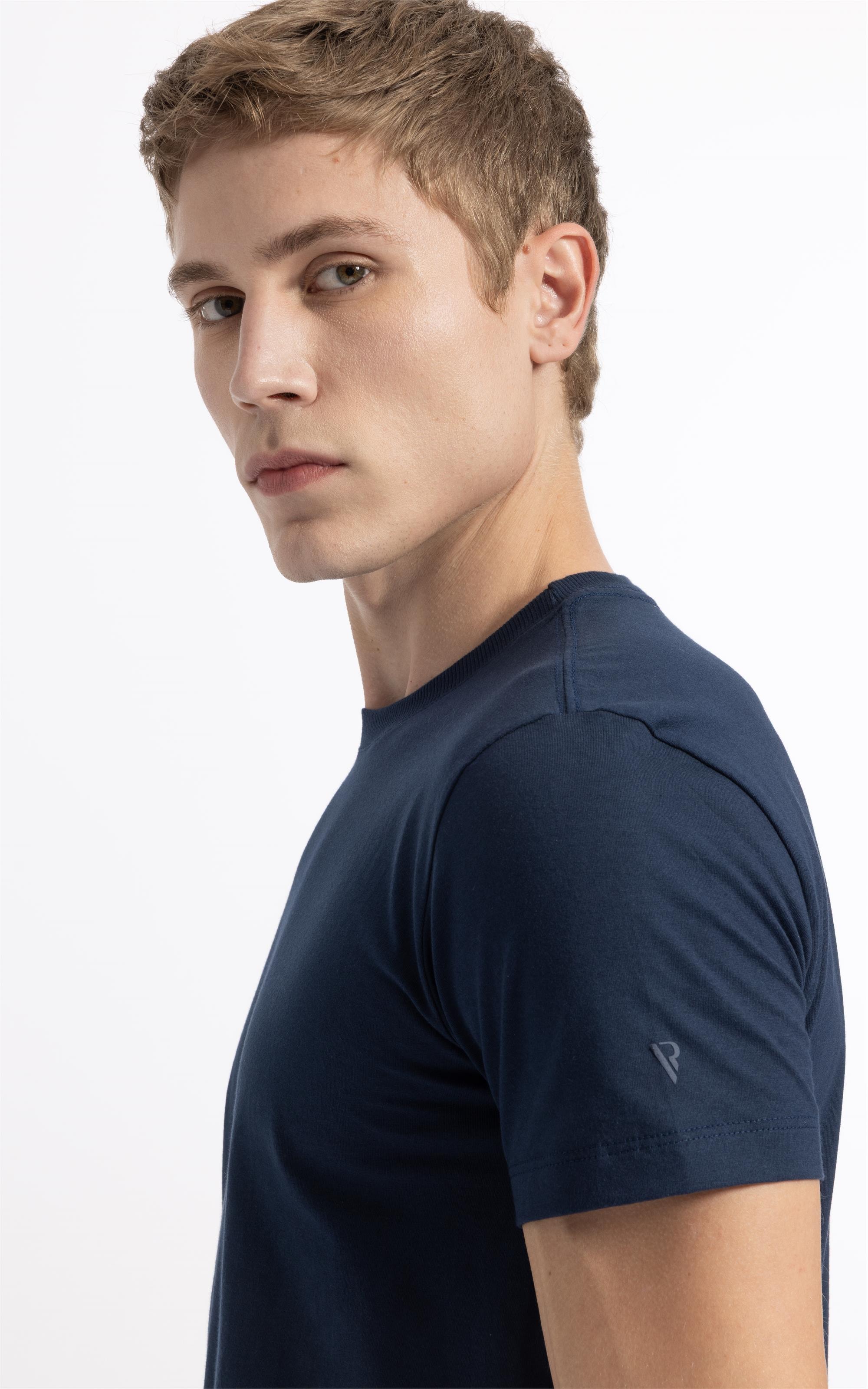 T-Shirt Mc Basic Cotton Ii Azul Medio