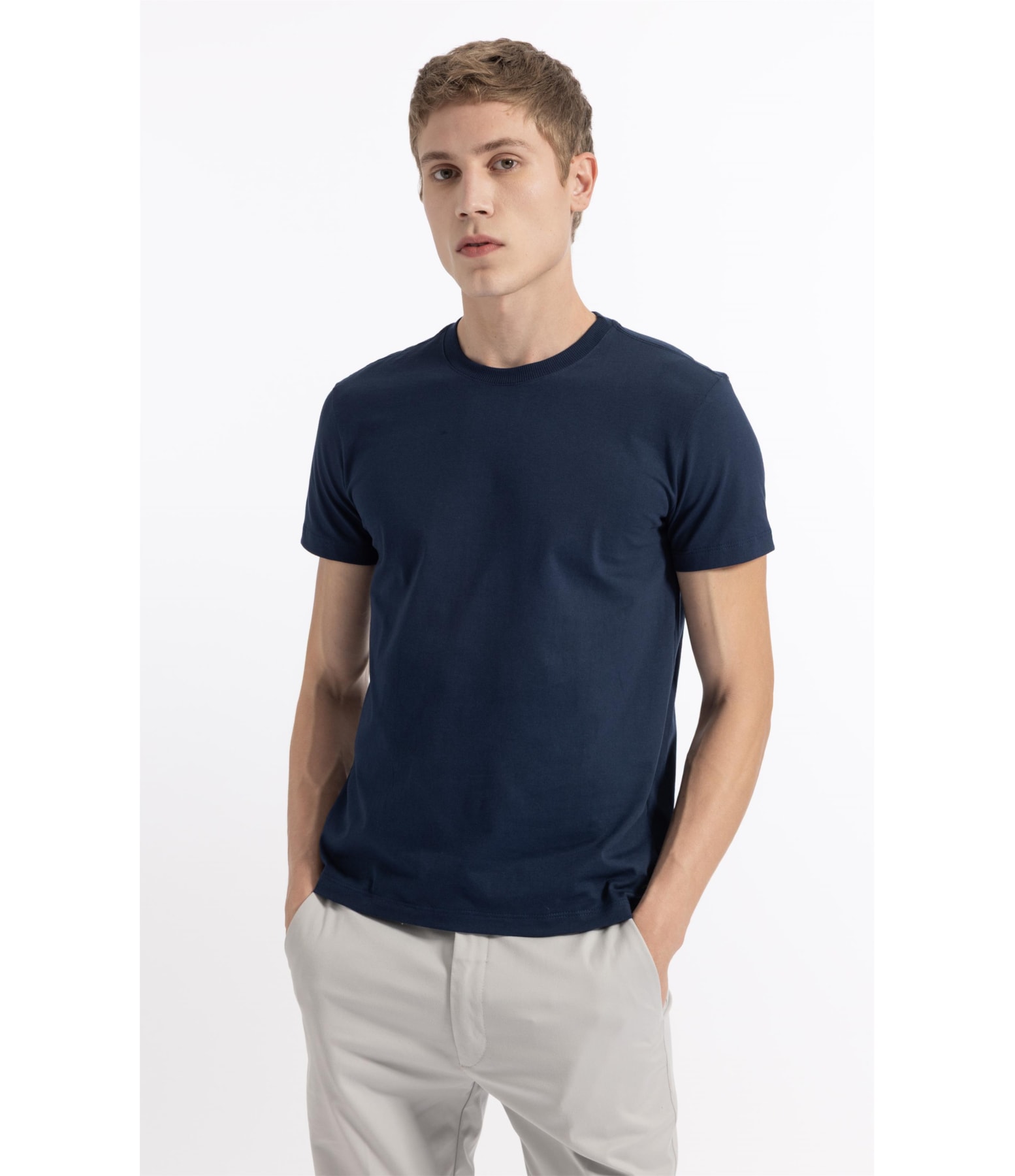 T-Shirt Mc Basic Cotton Ii Azul Medio