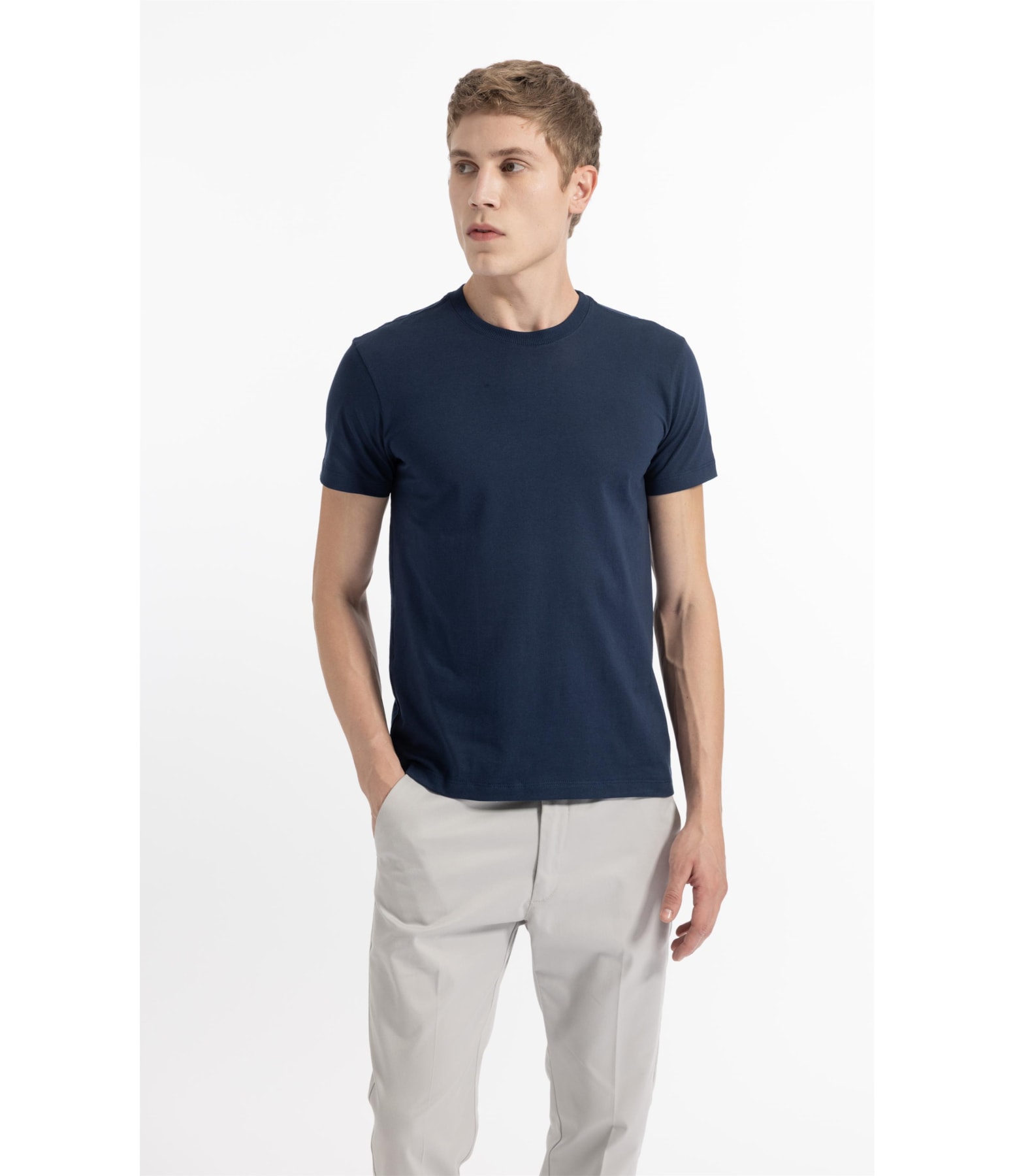 T-Shirt Mc Basic Cotton Ii Azul Medio