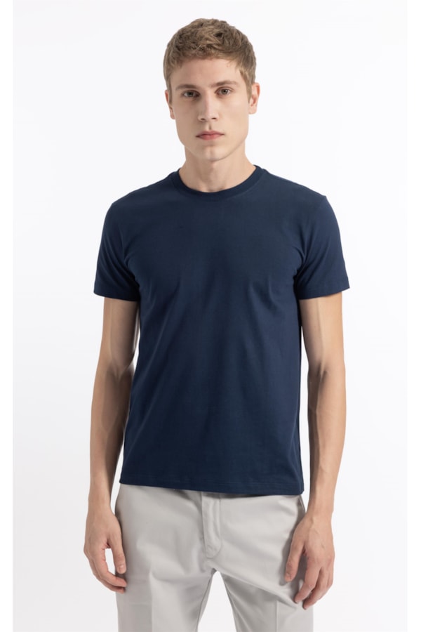 T-Shirt Mc Basic Cotton Ii Azul Medio
