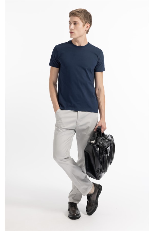 T-Shirt Mc Basic Cotton Ii Azul Medio