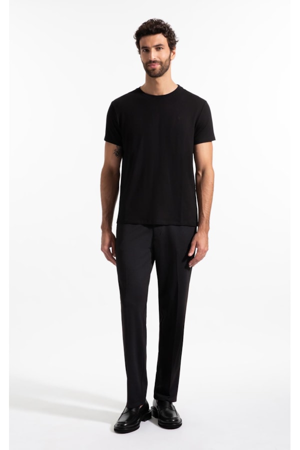 T-Shirt Mc Listrado Modal Classic Preto