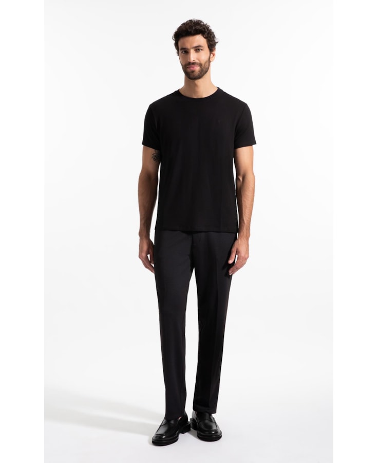 T-Shirt Mc Listrado Modal Classic Preto