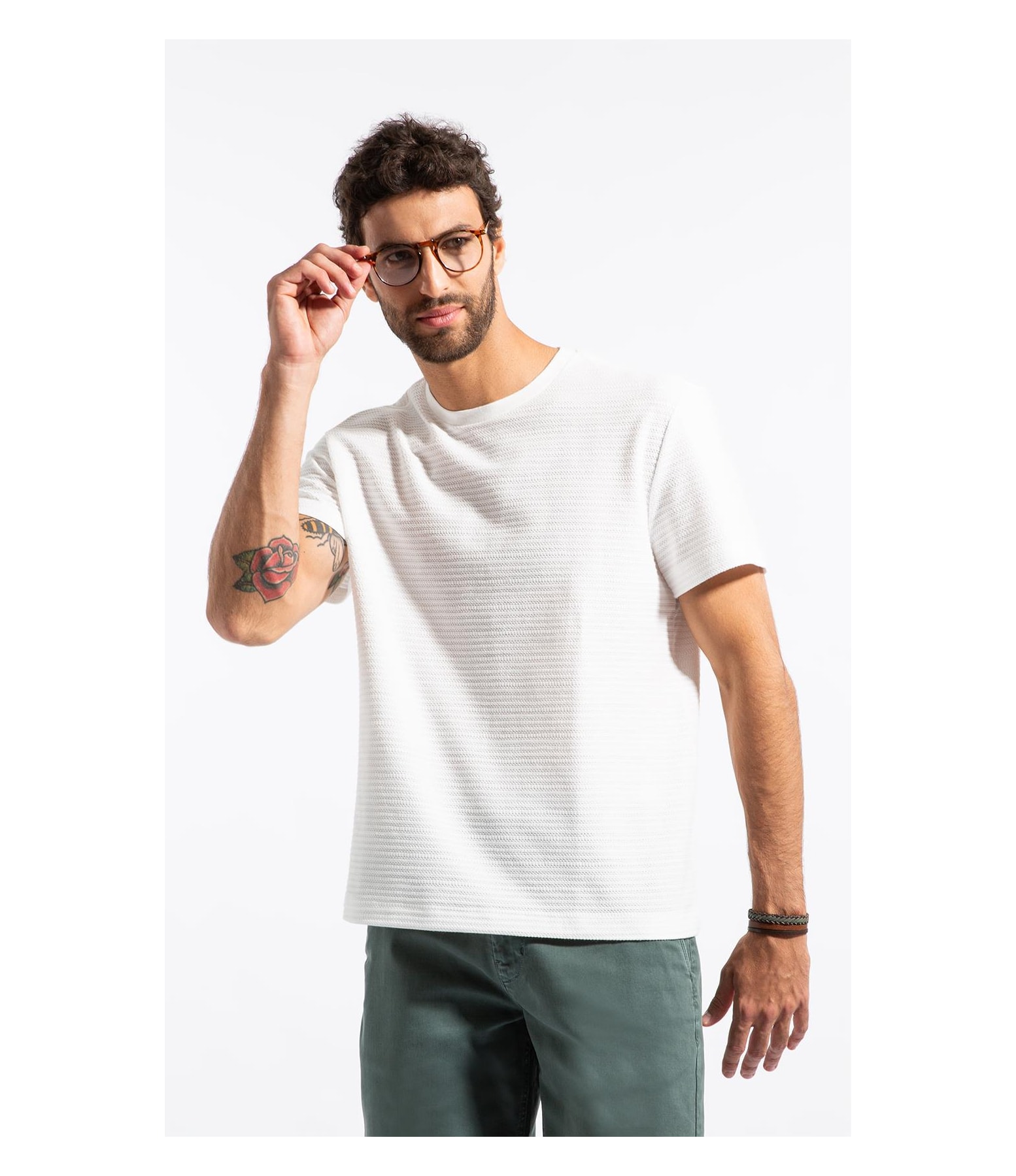 T-Shirt Mc Malha Mock Off White