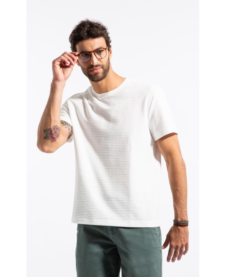 T-Shirt Mc Malha Mock Off White