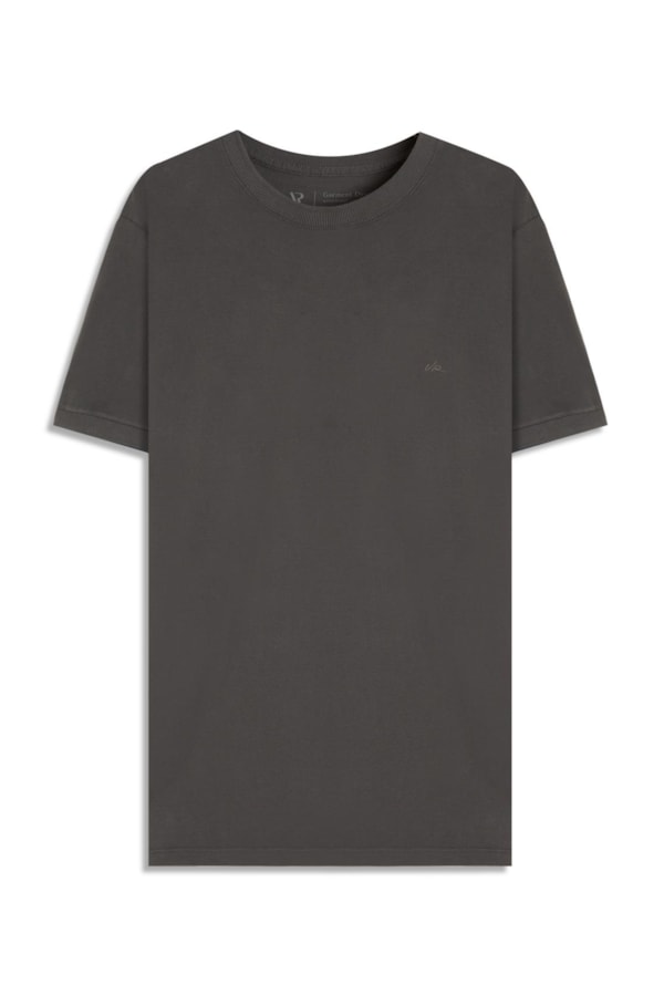 T-Shirt Mc Piquet Com Friso Cinza Medio