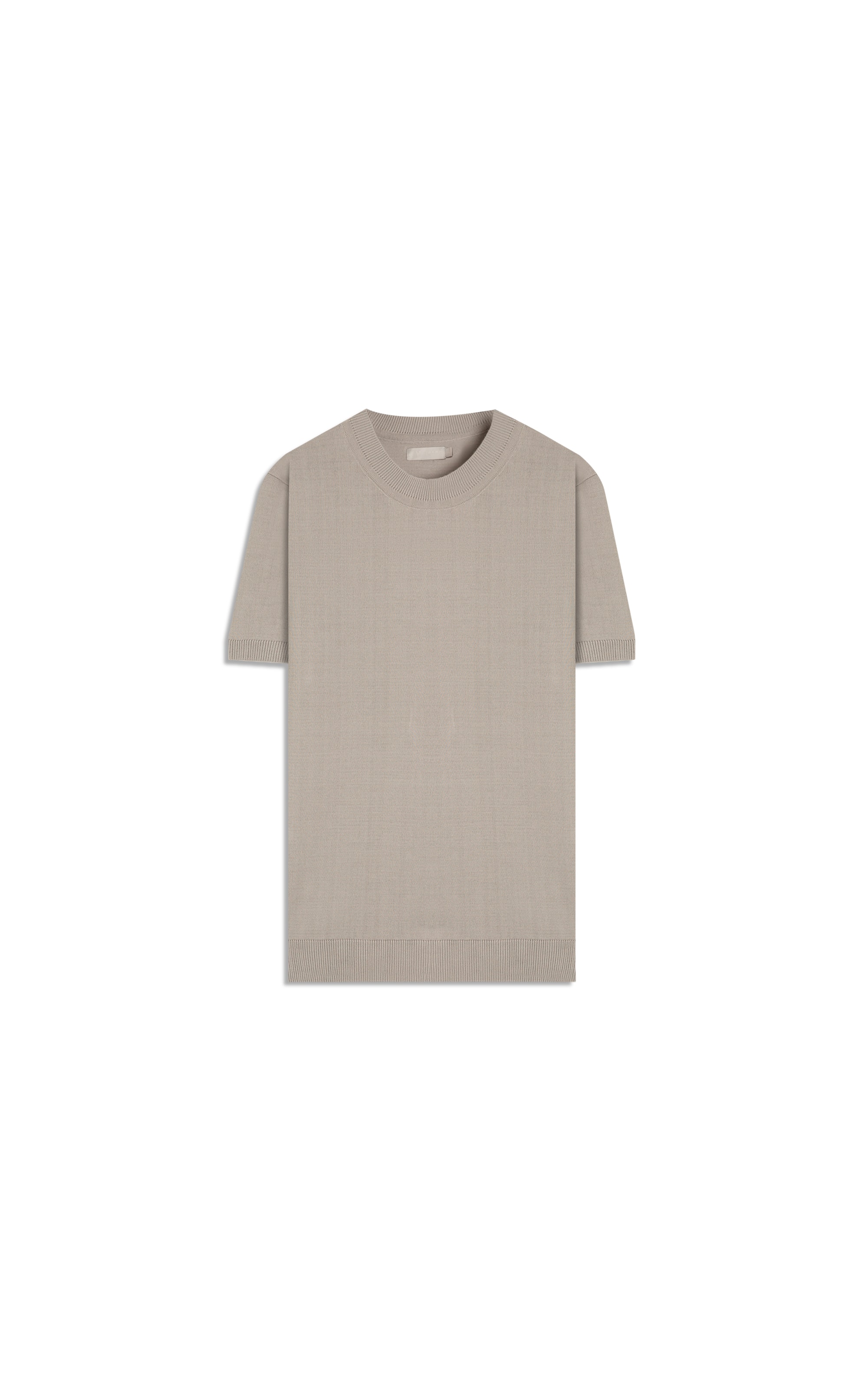 T-Shirt Mc Tricot Basic 1/2 Malha Cinza Claro