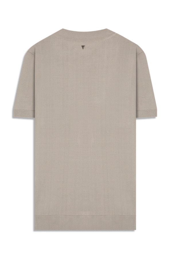 T-Shirt Mc Tricot Basic 1/2 Malha Cinza Claro