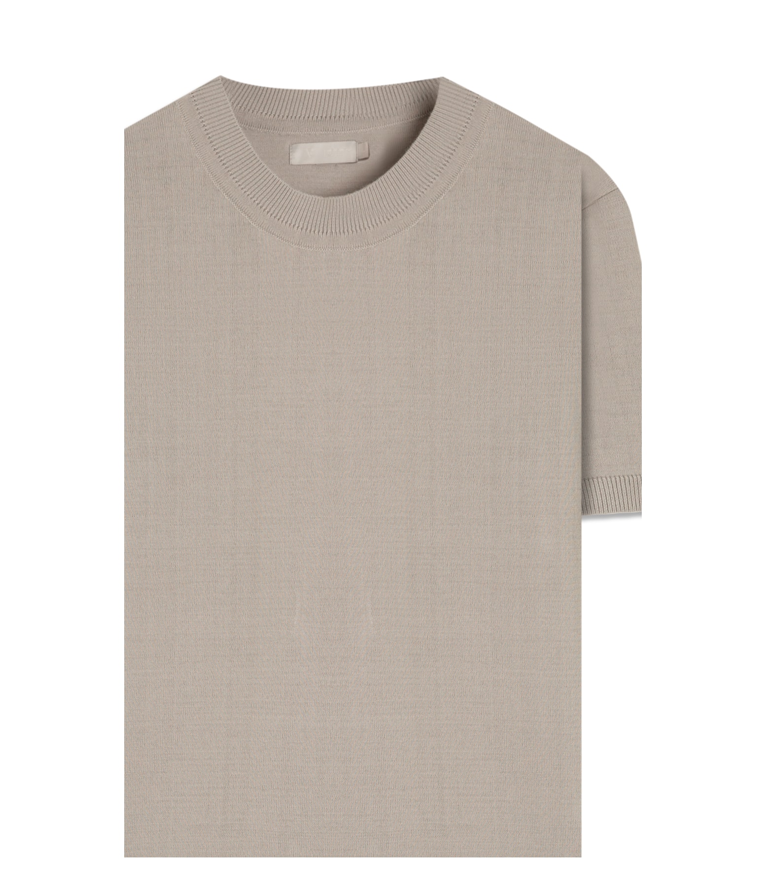 T-Shirt Mc Tricot Basic 1/2 Malha Cinza Claro