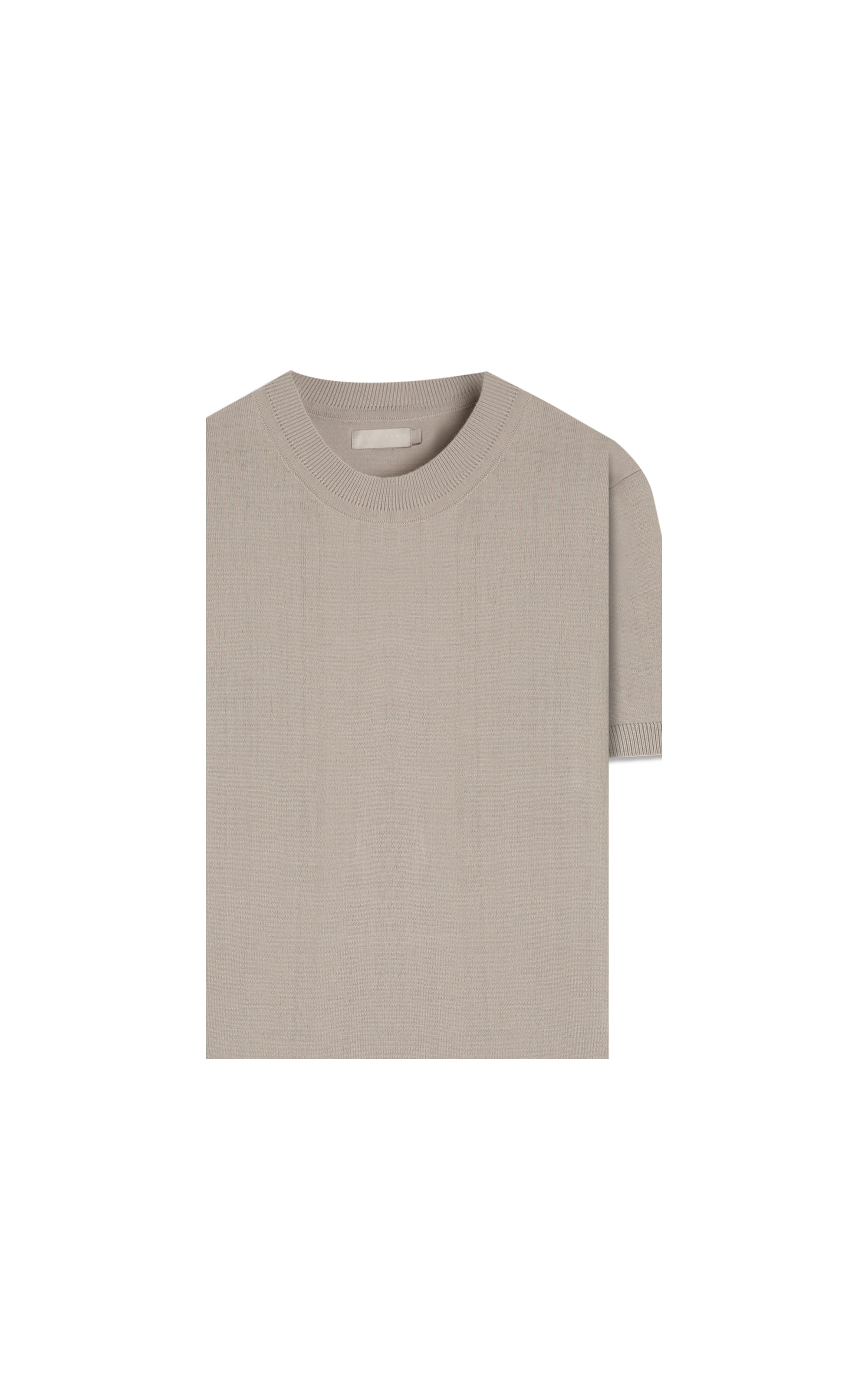 T-Shirt Mc Tricot Basic 1/2 Malha Cinza Claro