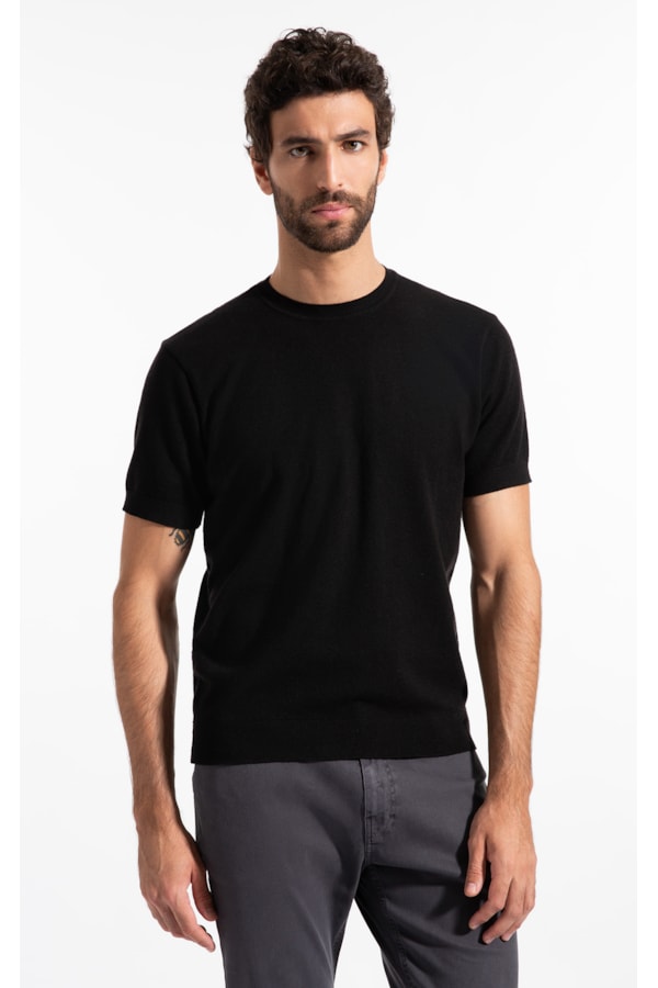 T-Shirt Mc Tricot Cashmere Like Preto