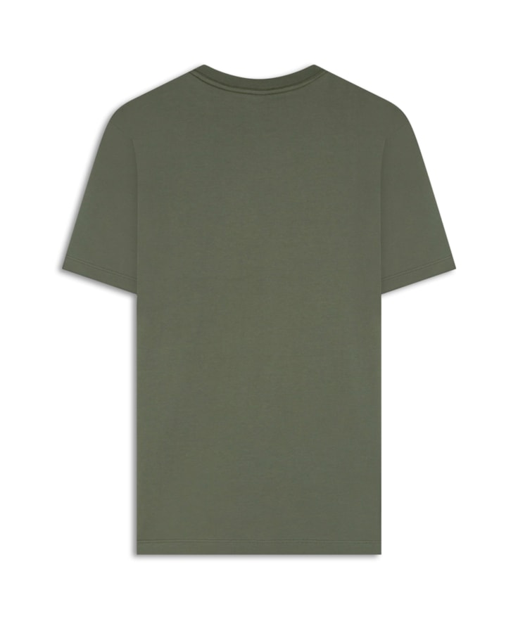 T-Shirt Meia Malha Manuscrito Verde Army