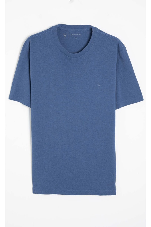 T-Shirt Melange Básica Azul Jeans