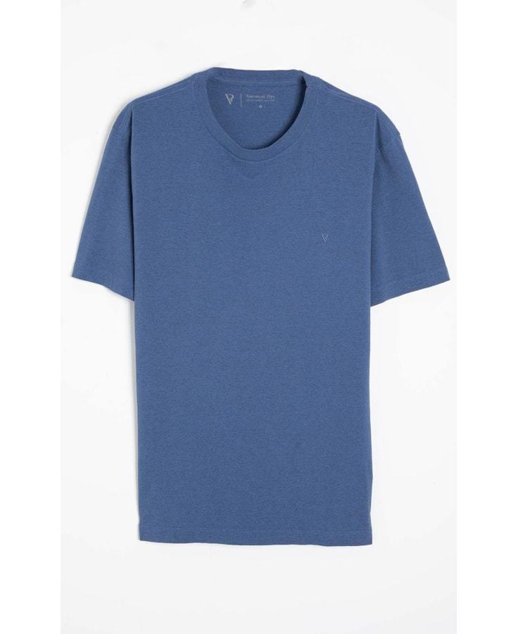 T-Shirt Melange Básica Azul Jeans