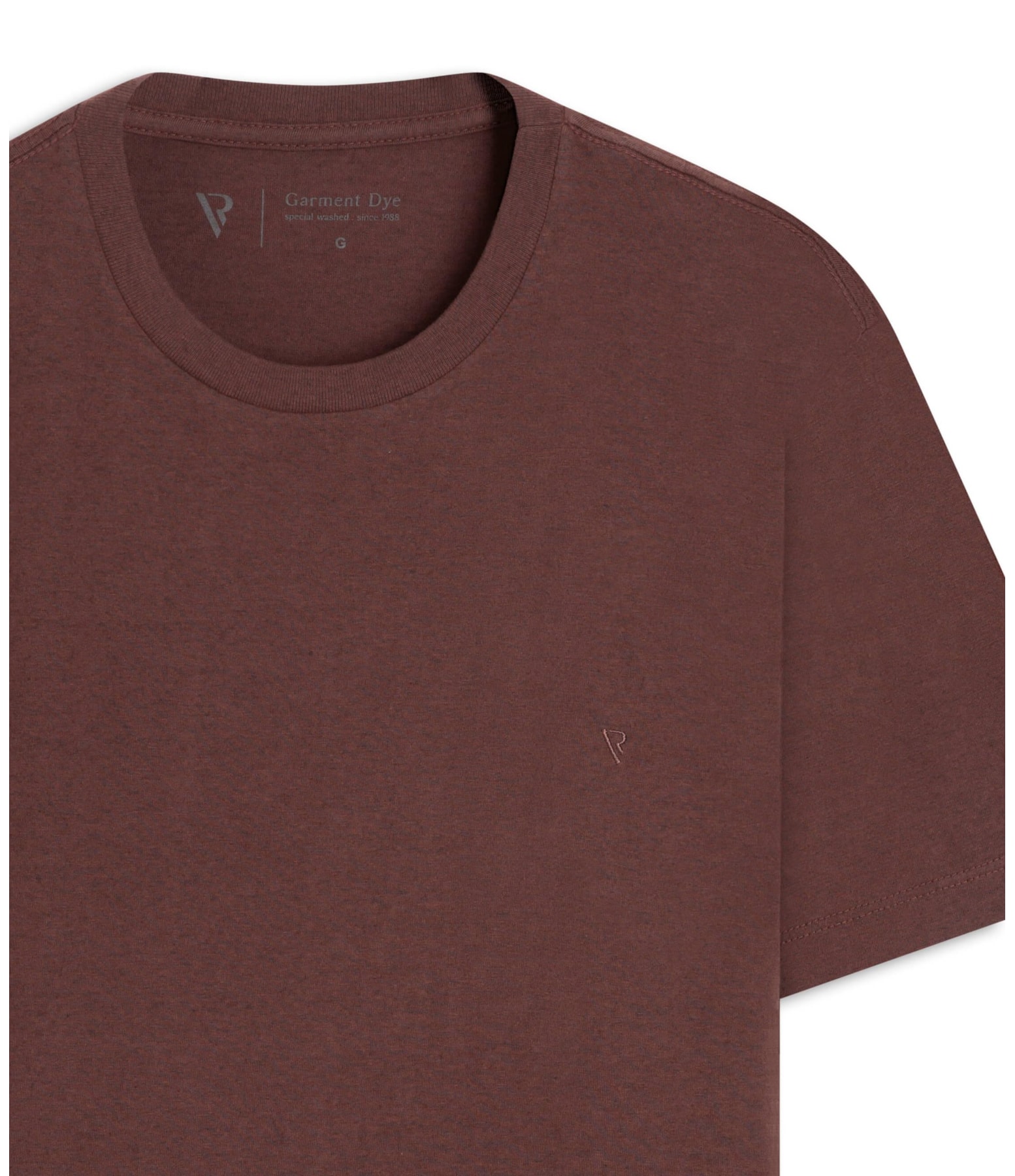 T-Shirt Melange Básica Bordo Mescla