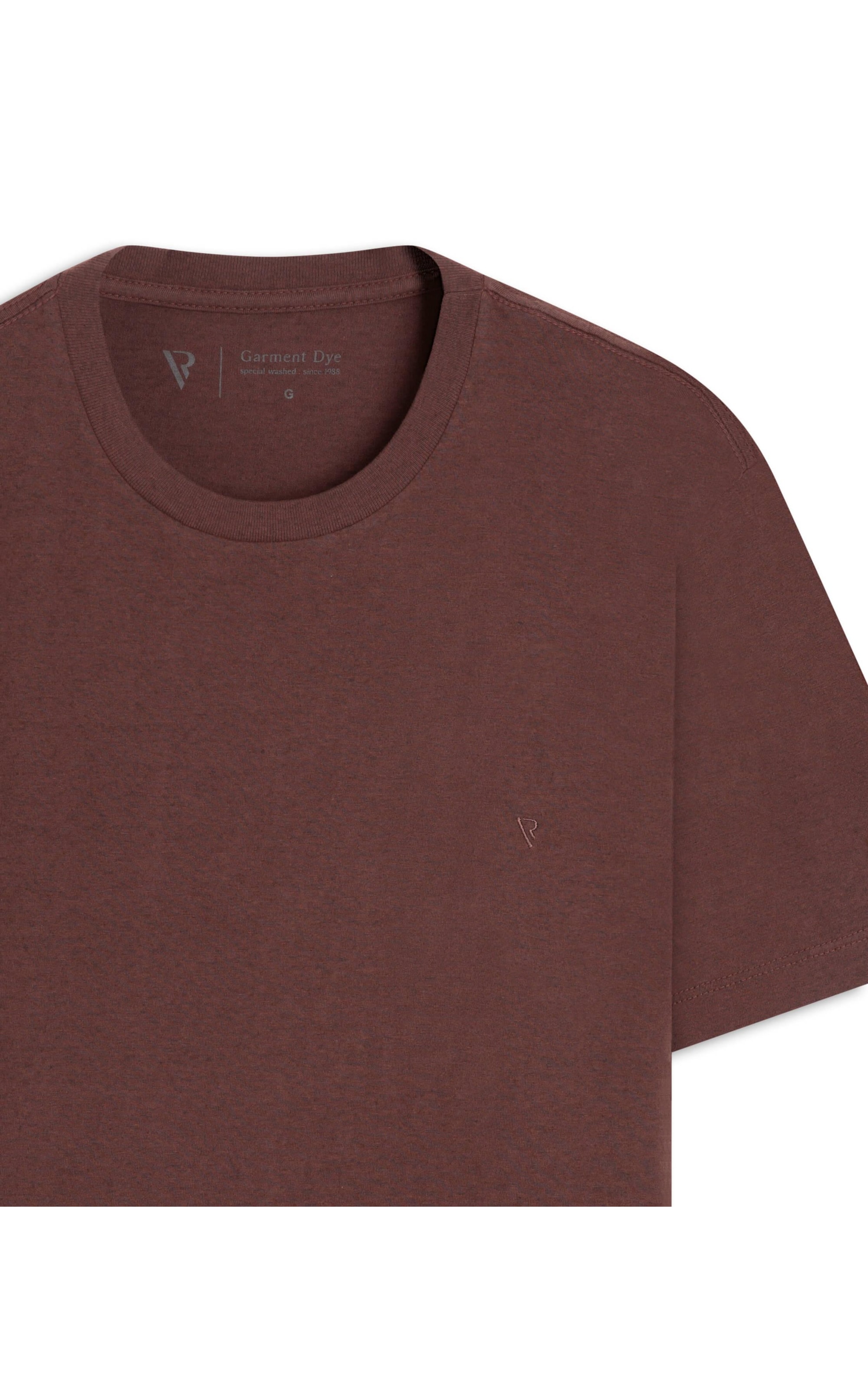 T-Shirt Melange Básica Bordo Mescla