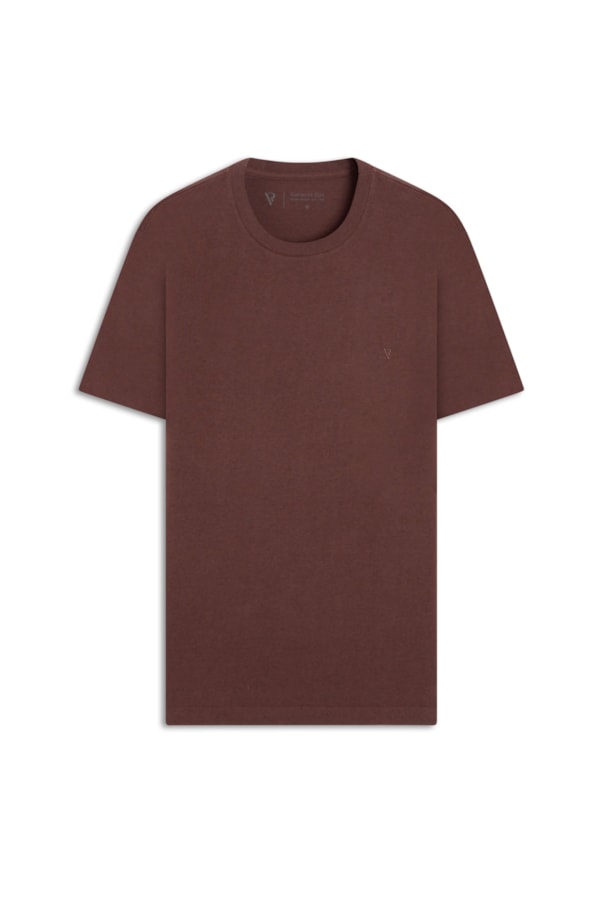T-Shirt Melange Básica Bordo Mescla