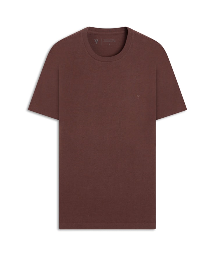 T-Shirt Melange Básica Bordo Mescla