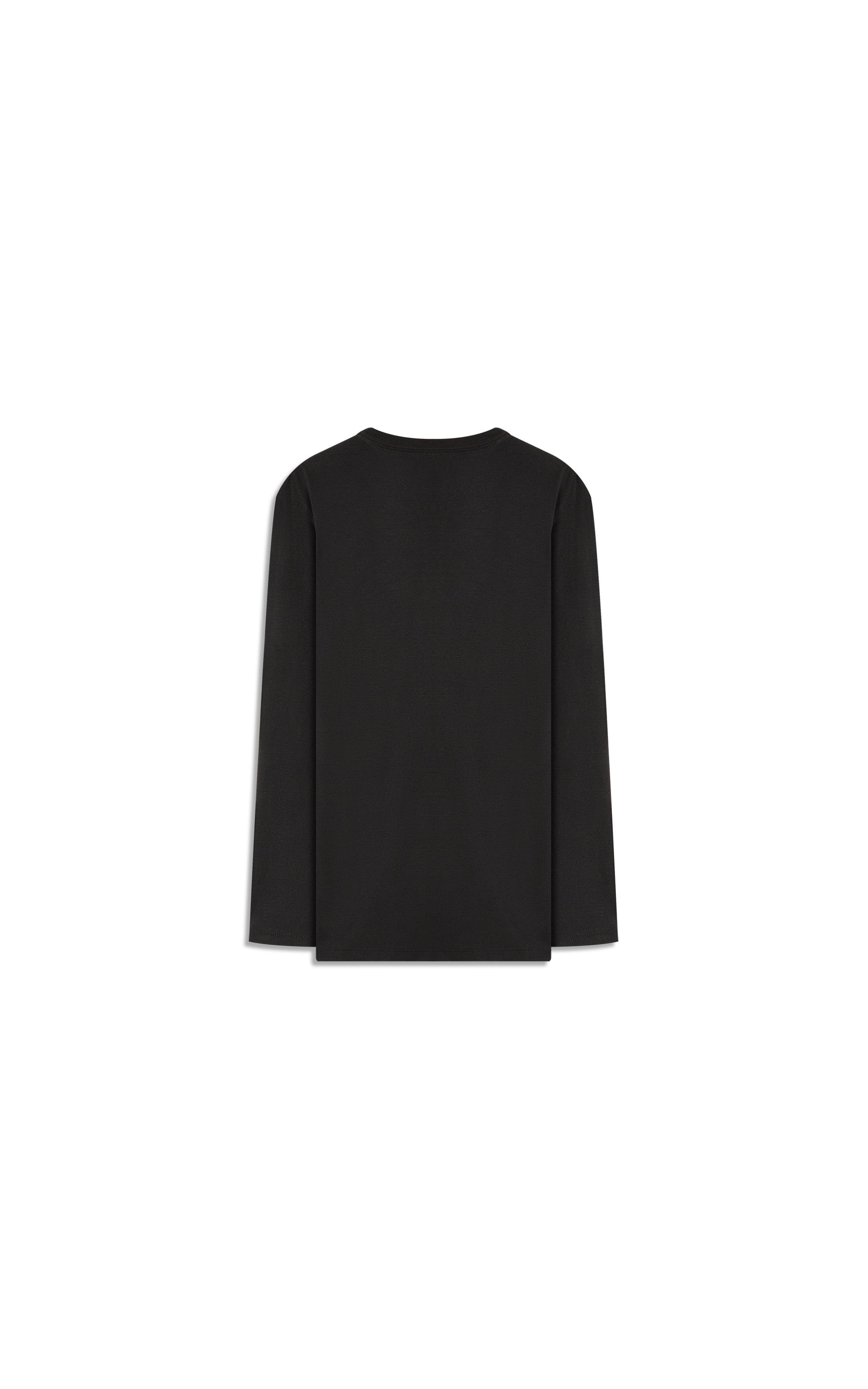 T-Shirt Ml Raised Print Basic Preto