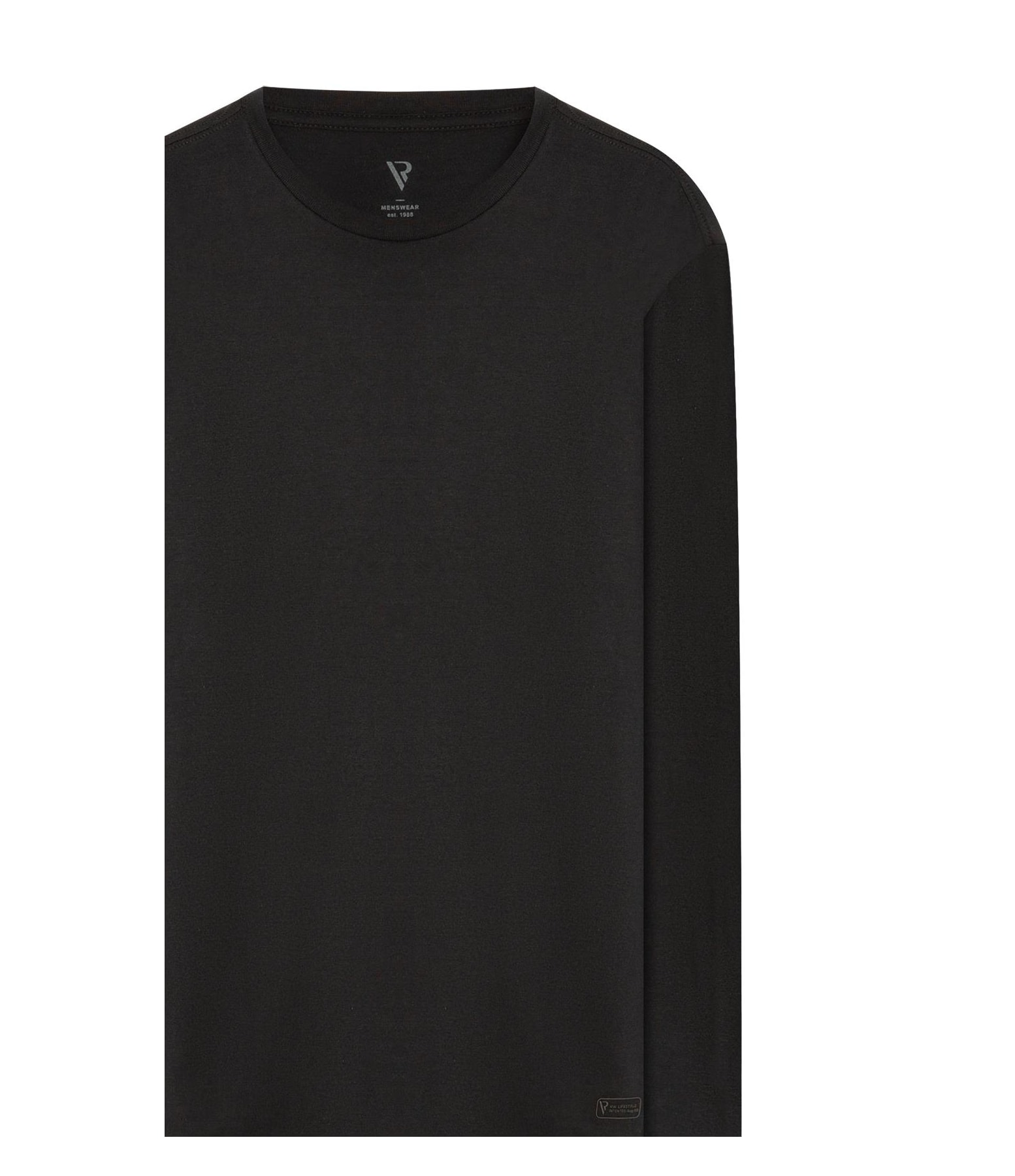 T-Shirt Ml Raised Print Basic Preto