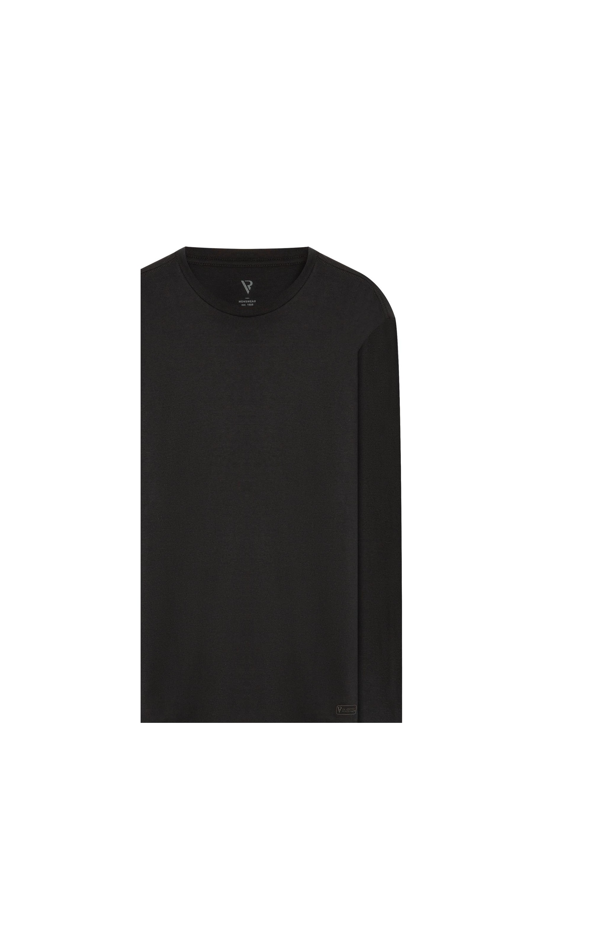 T-Shirt Ml Raised Print Basic Preto