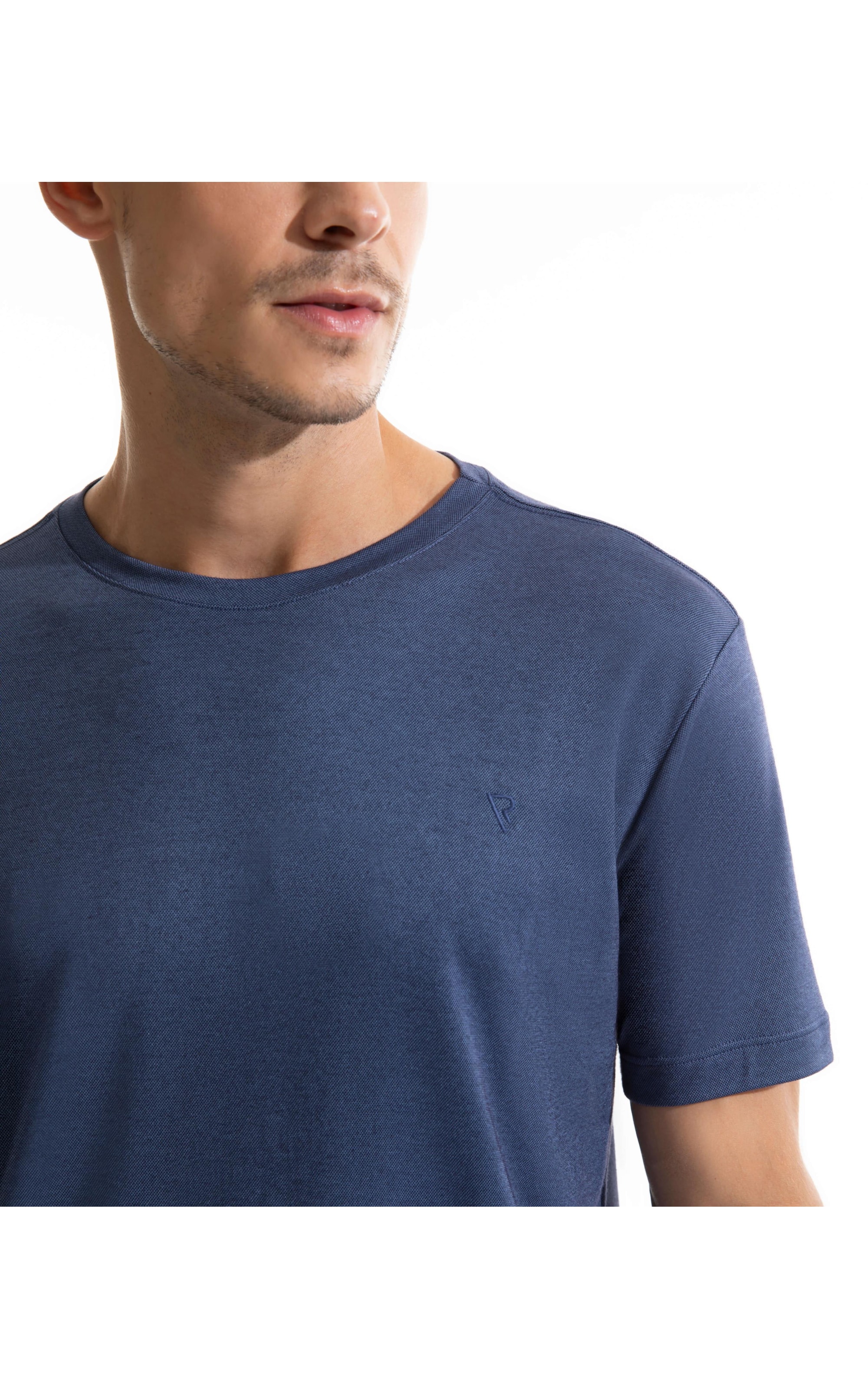 T-Shirt Pima Interlock Básica Marinho
