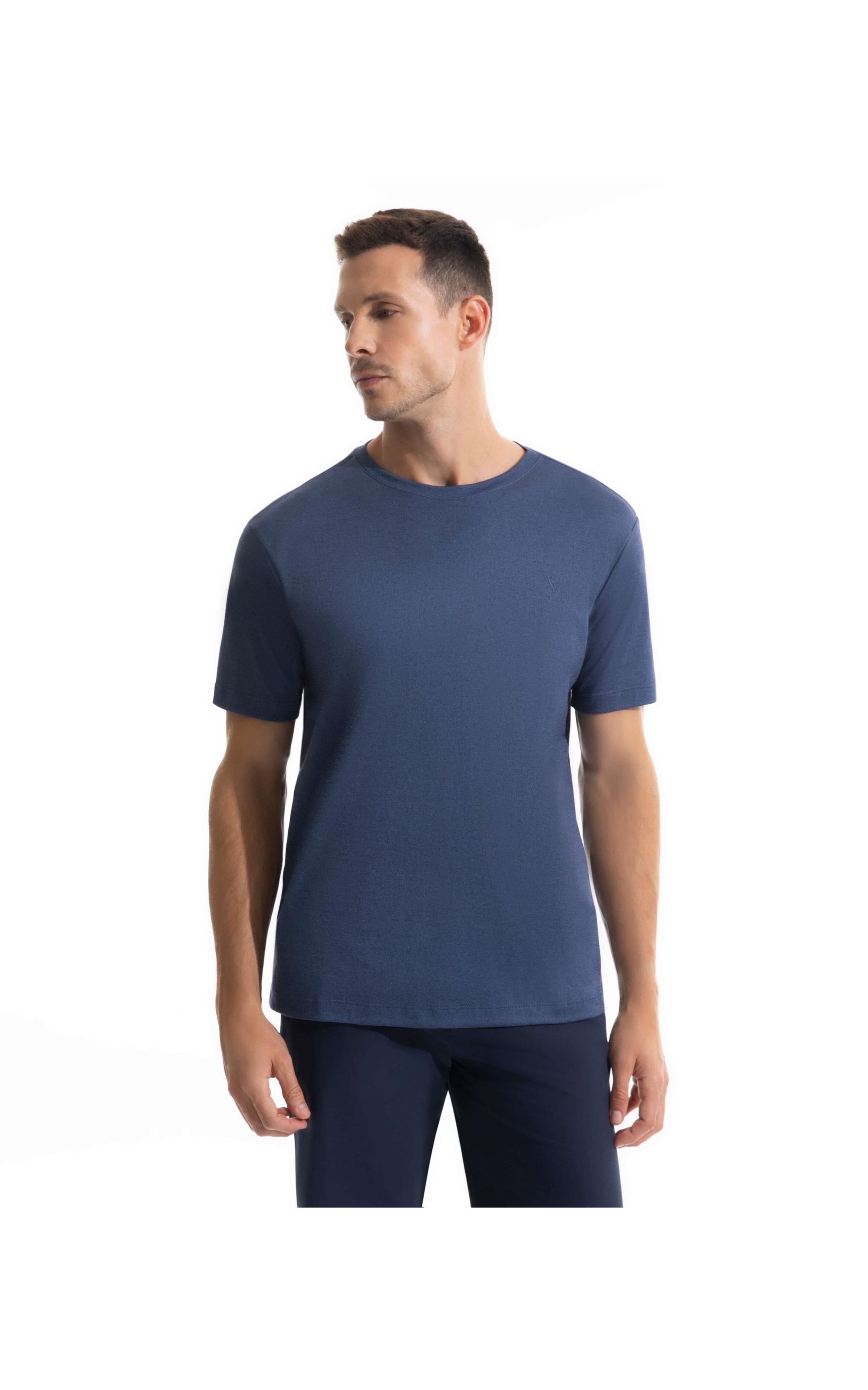 T-Shirt Pima Interlock Básica Marinho