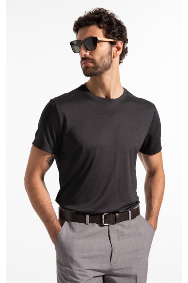 T-Shirt Rocket Modal Charcoal