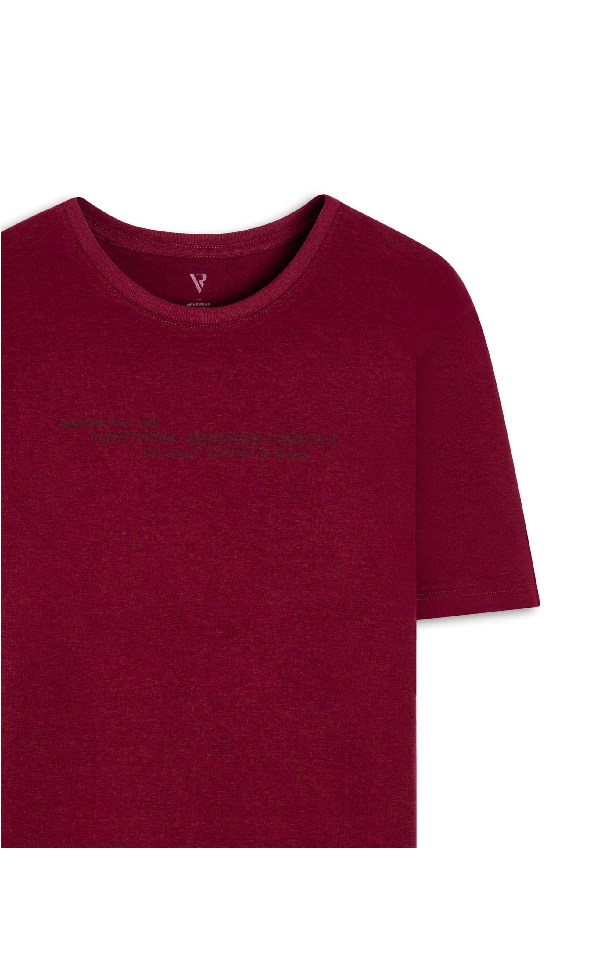 T-Shirt Slim Fit District Bordeaux