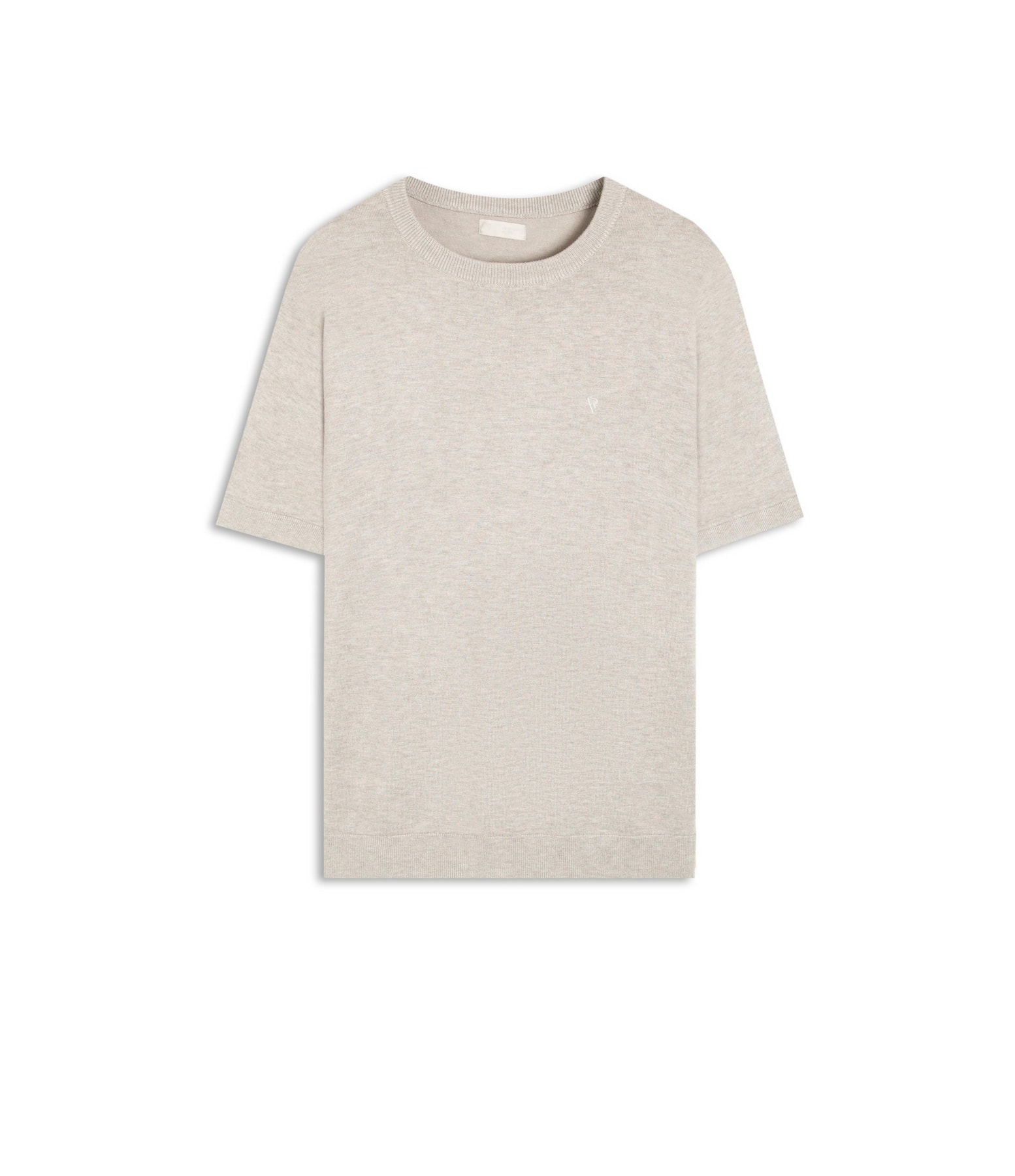 T-Shirt Tricot Basic Cinza Claro