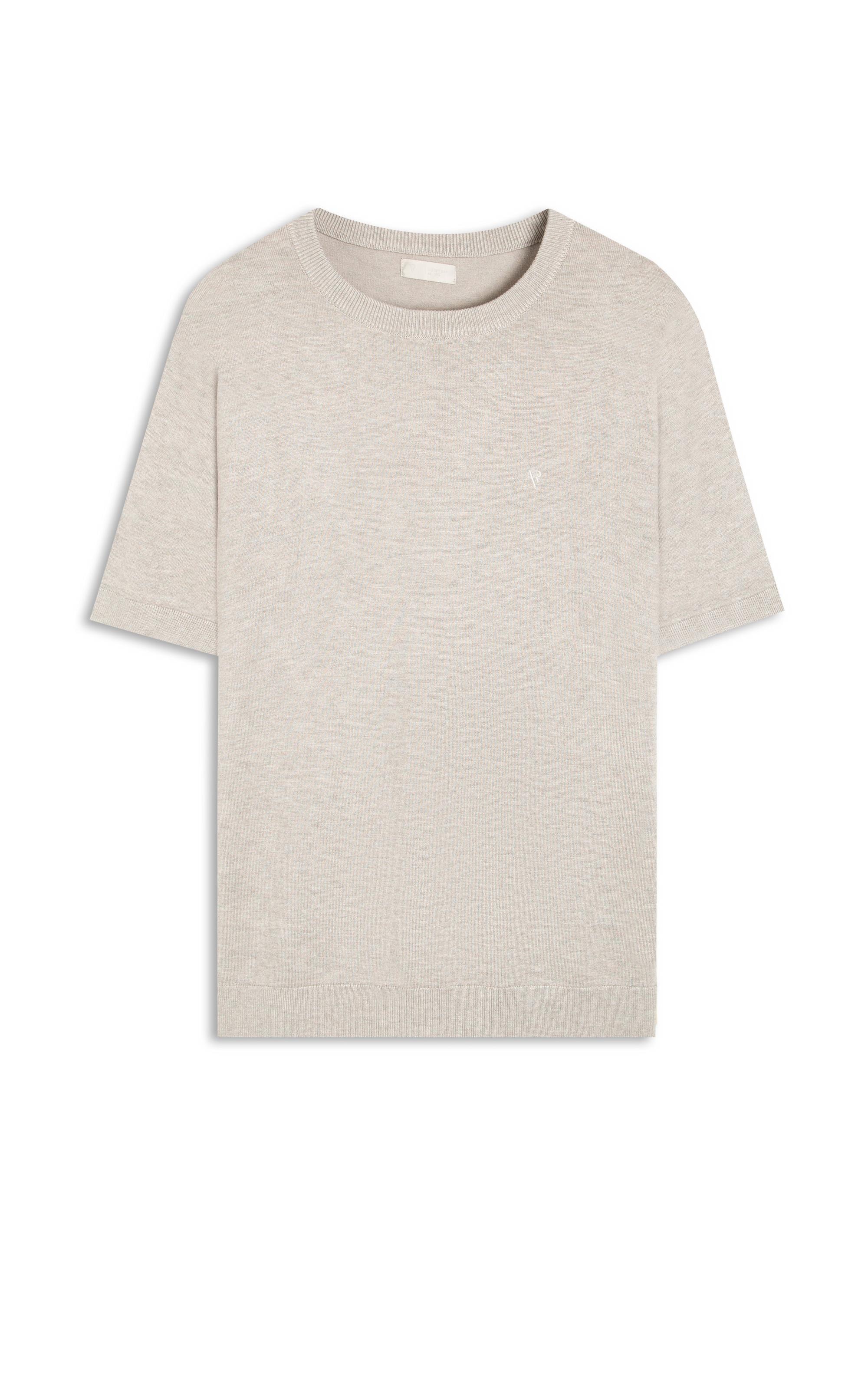 T-Shirt Tricot Basic Cinza Claro