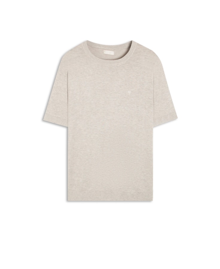 T-Shirt Tricot Basic Cinza Claro