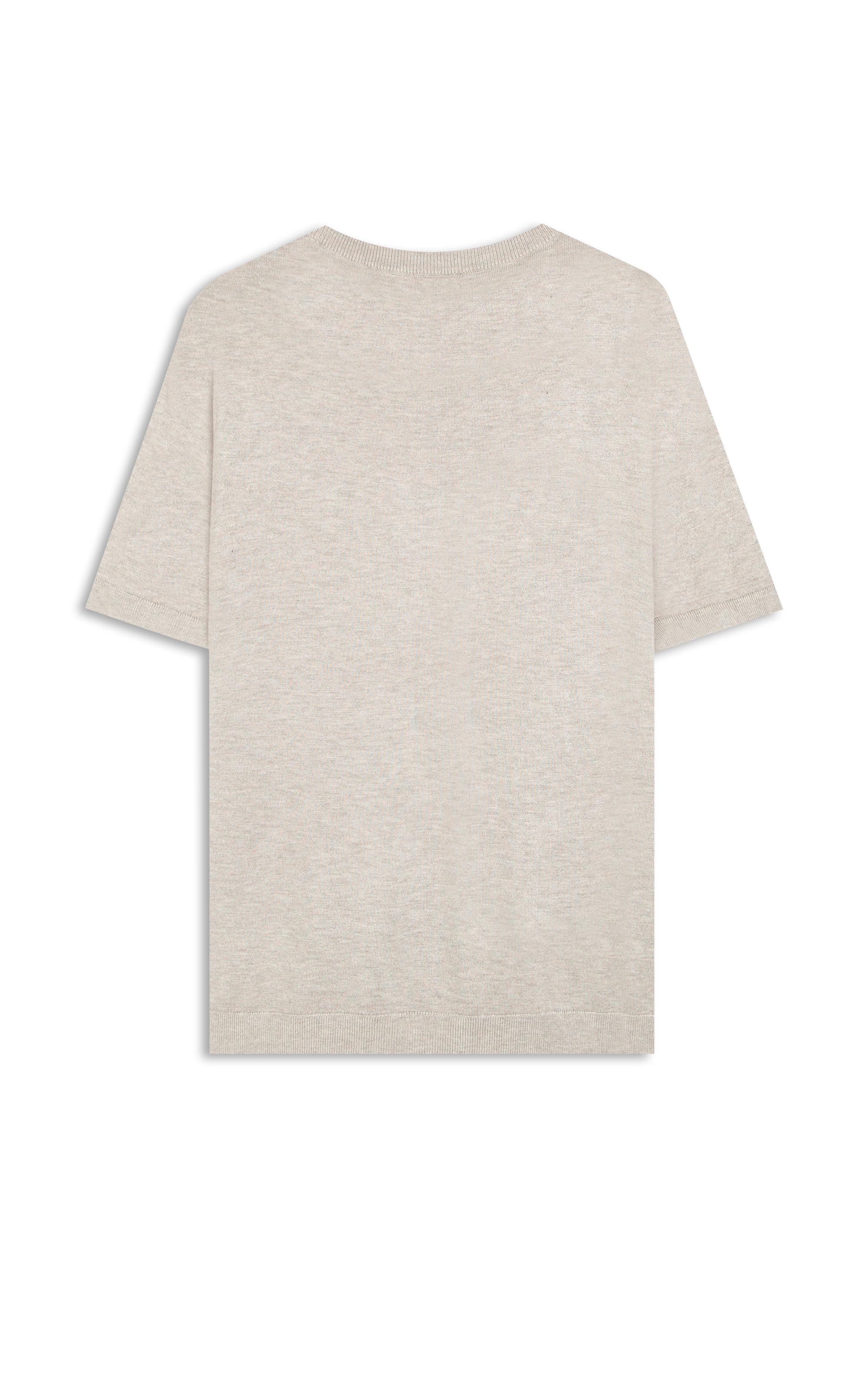T-Shirt Tricot Basic Cinza Claro