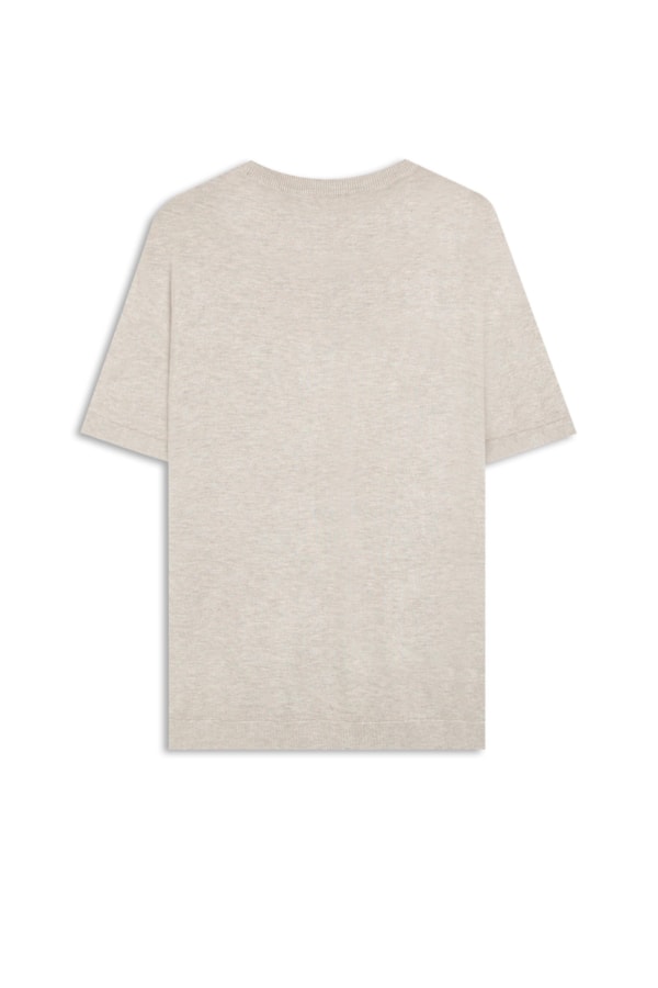 T-Shirt Tricot Basic Cinza Claro
